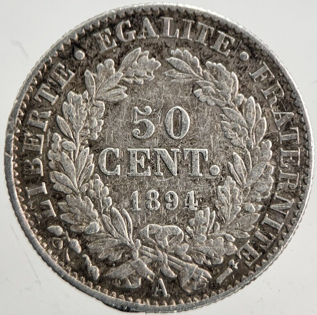 1891 France 50 Centimes Silver Coin | Fine Collectable Grade