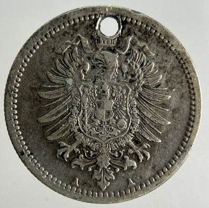 1876 Germany 50 Pfennig Silver Coin | Fine Collectable Grade