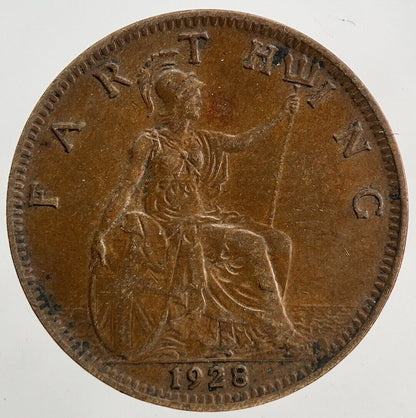 1928 George V Farthing Coin | Fine Collectable Grade