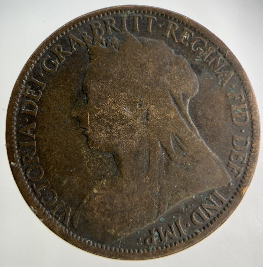 1895 Victoria One Penny Coin | Fair Grade