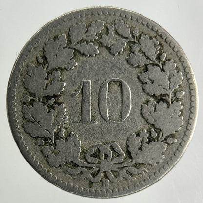 1882 Switzerland Swiss 10 Rappen Coin | Collectable Grade