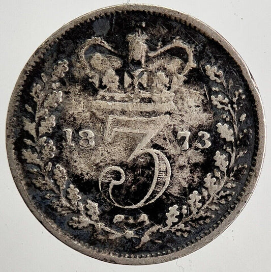 1873 Victoria Threepence Silver Coin | Collectable Grade