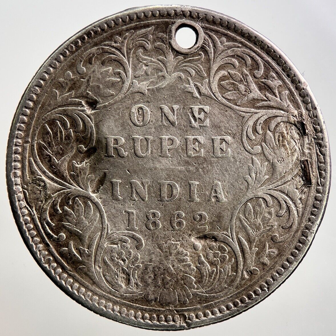 1862 India 1 One Rupee Silver Coin | Collectable Grade | a1338