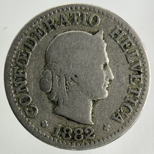 1882 Switzerland Swiss 10 Rappen Coin | Collectable Grade