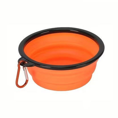 350ml Orange Pet Supplies Folding Bowl Portable Pet Folding Travel Cat Dog Bowl