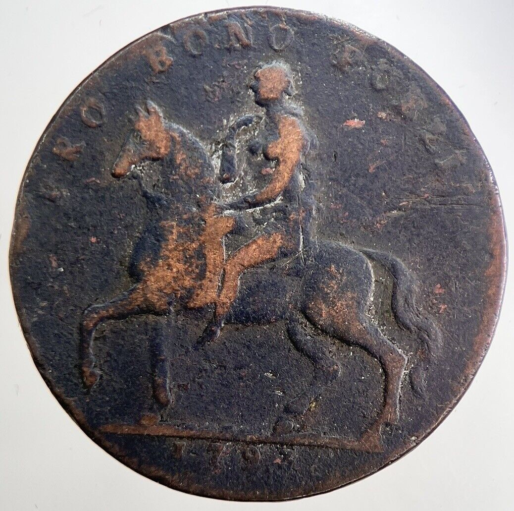 1793 Coventry Lady Godiva Elephant Half-Penny Token | Collectable Grade
