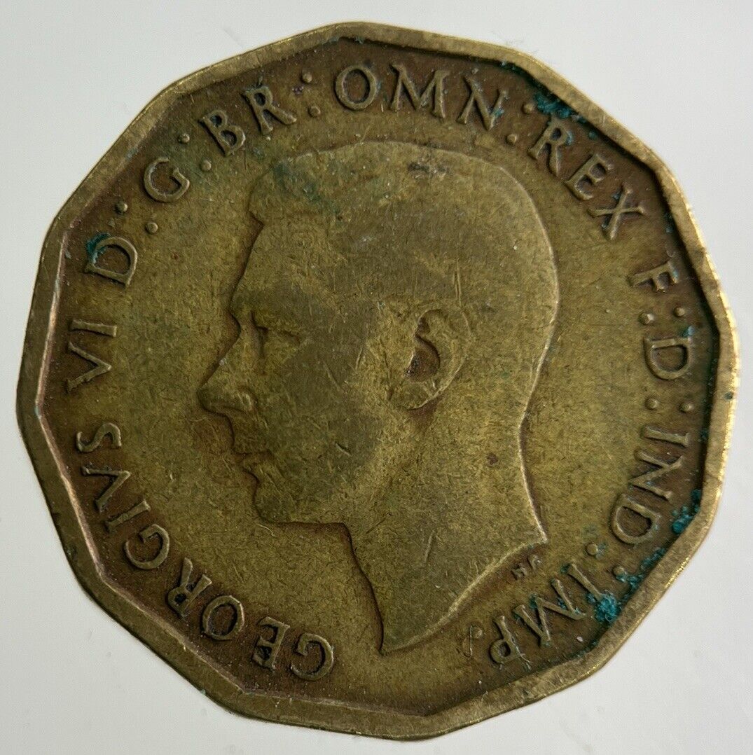 1943 George VI Brass Threepence Coin | Fine Collectable Grade
