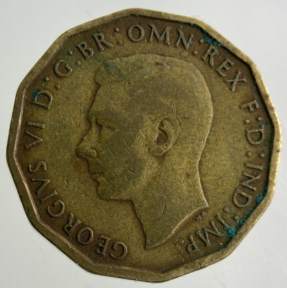 1943 George VI Brass Threepence Coin | Fine Collectable Grade