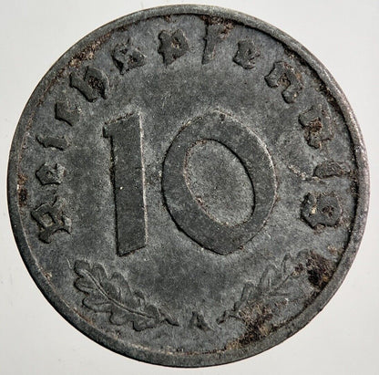 1943-A Nazi Germany 10 Pfennig Coin | Very High Grade