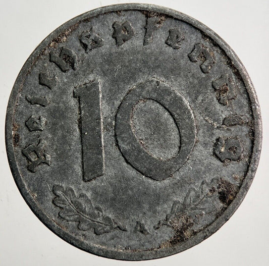 1943-A Nazi Germany 10 Pfennig Coin | Very High Grade
