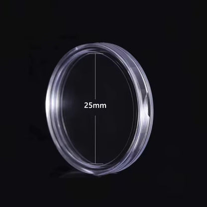 10 x 25mm Coin Cases Protective Capsules Holder Plastic Clear Round Storage Box