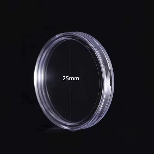 10 x 25mm Coin Cases Protective Capsules Holder Plastic Clear Round Storage Box