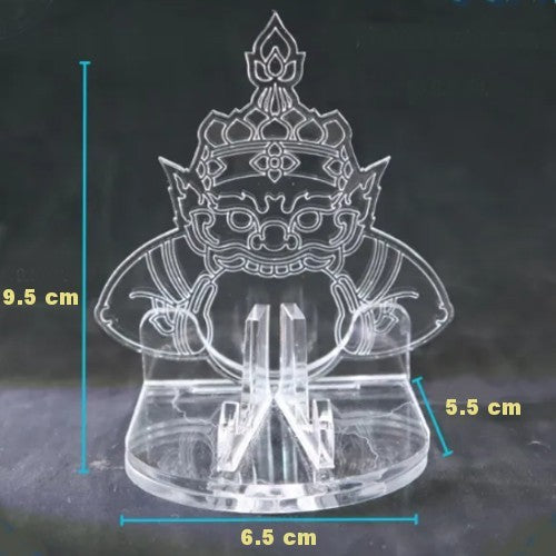Clear Hindu Rahu Themed 1oz Silver Gold Coin / Amulet / Medal Display Stand