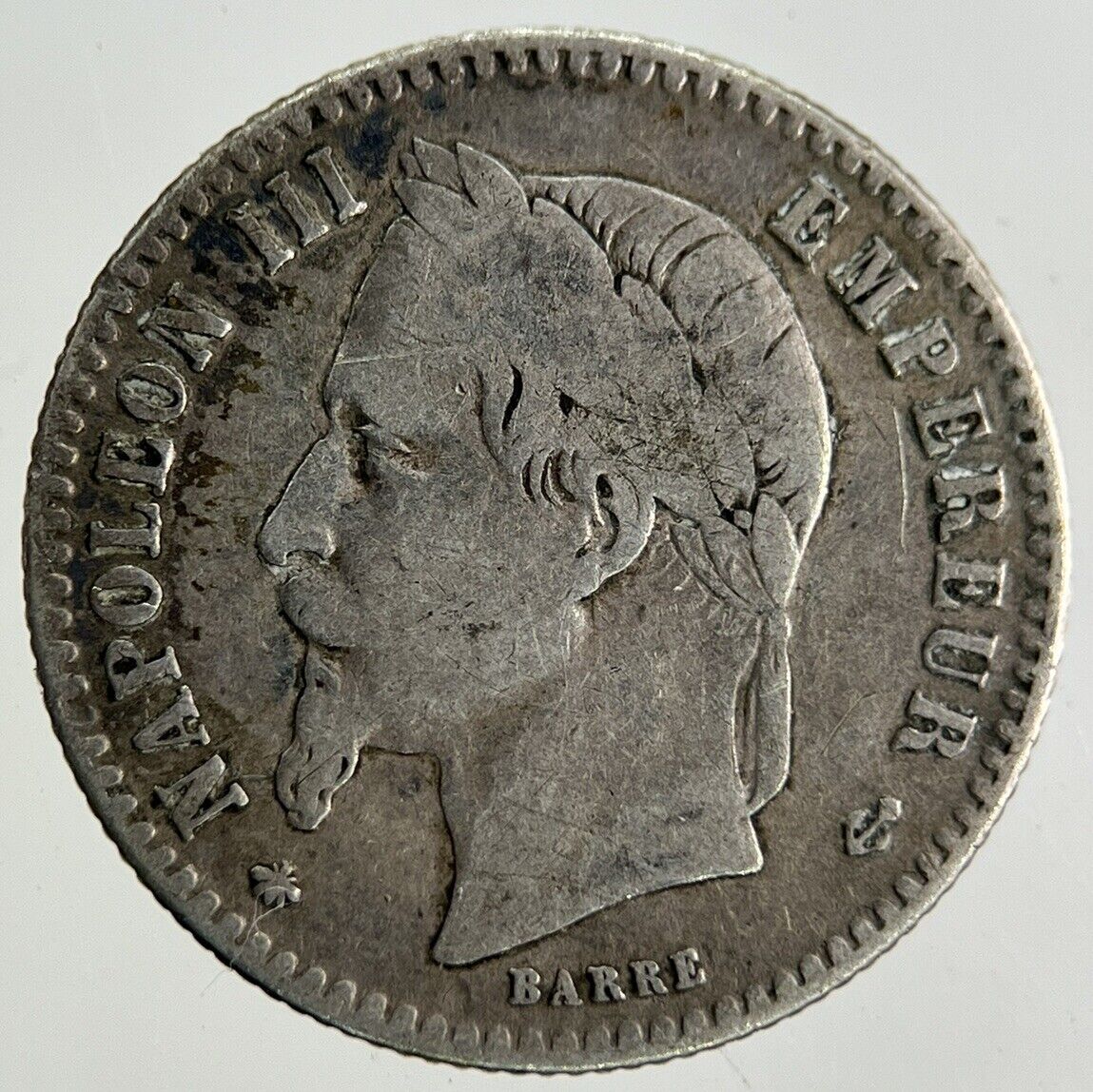 1867 France 50 Centimes Silver Coin | Fine Collectable Grade