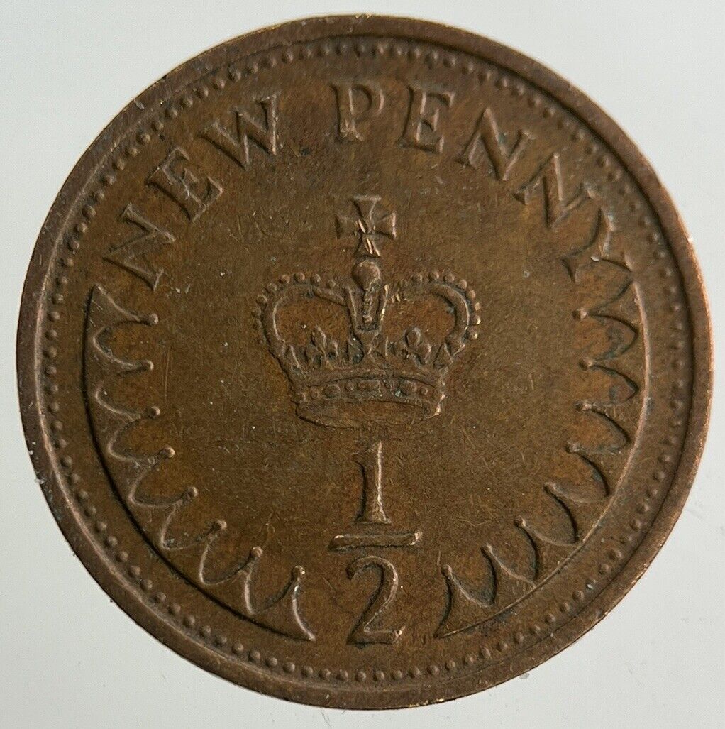 1971 Elizabeth II 2nd New 1/2 Half-Penny Coin | Fine Collectable Grade