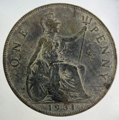 1931 George V One Penny Coin | Fine Collectable Grade