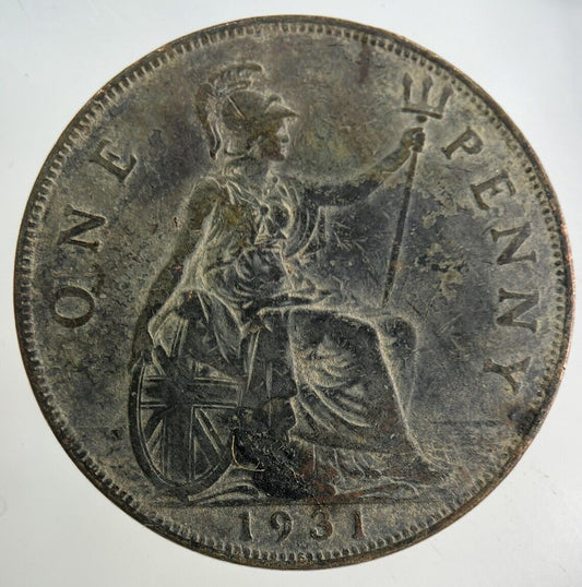 1931 George V One Penny Coin | Fine Collectable Grade