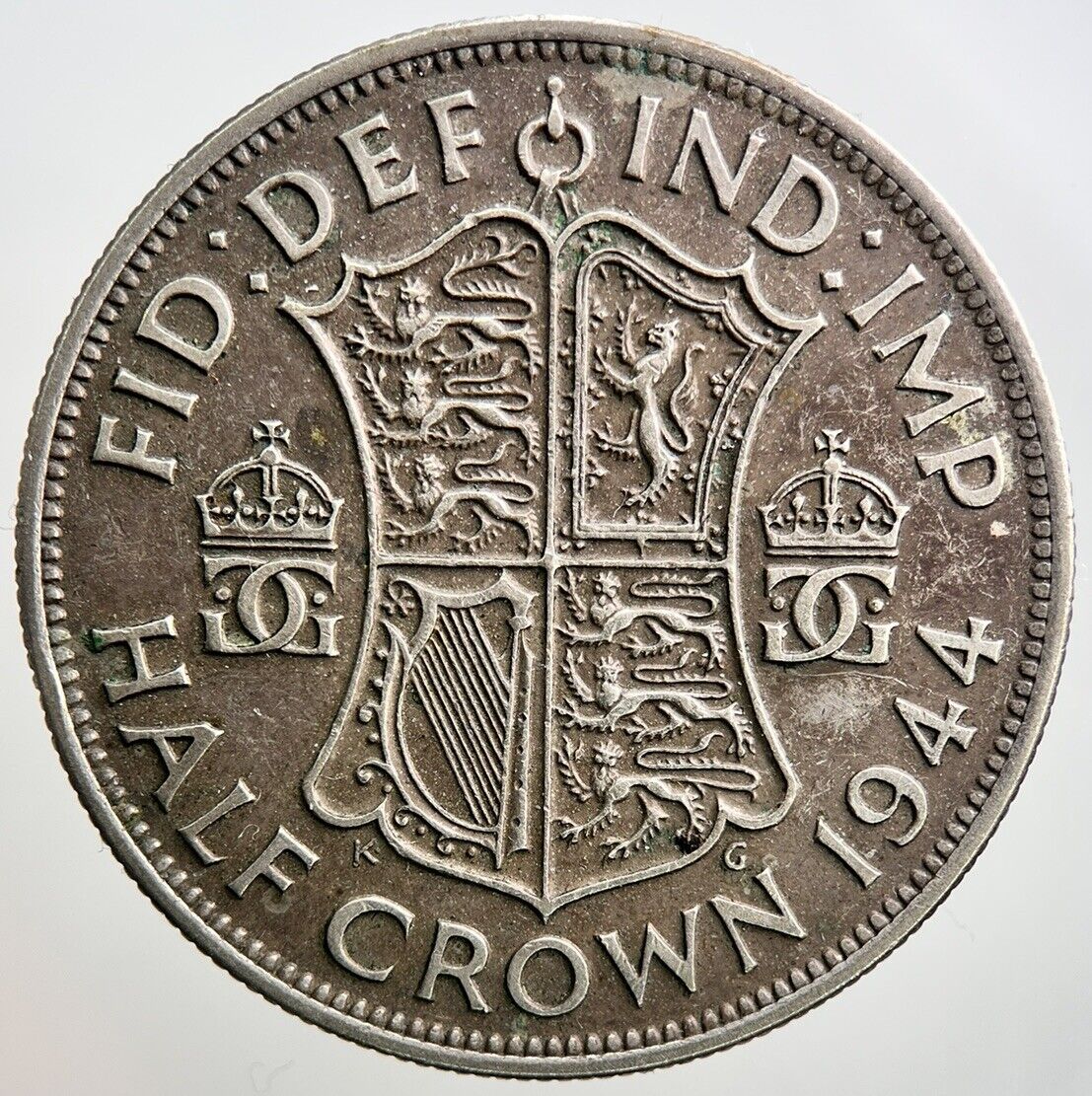 1944 George VI Half-Crown Silver Coin | Fine Collectable Grade