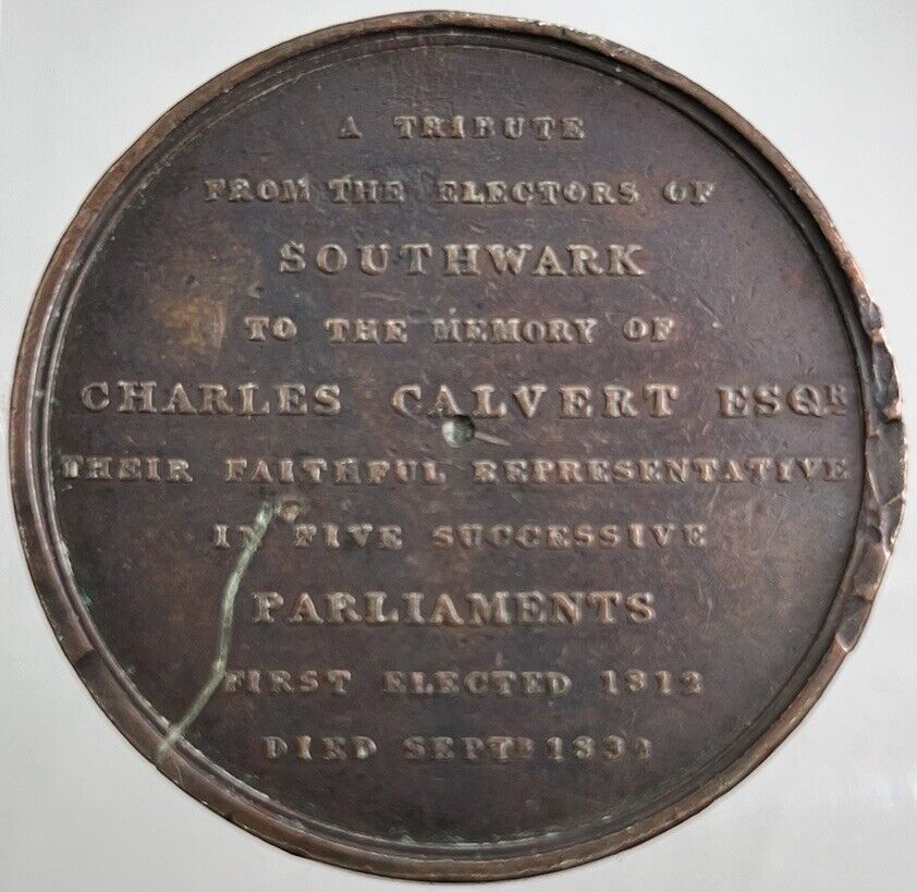1832 Charles Calvert Tribute Medal | Collectable Grade | a3319