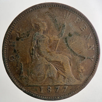 1877 Victoria One Penny Coin | Collectable Grade | a9452