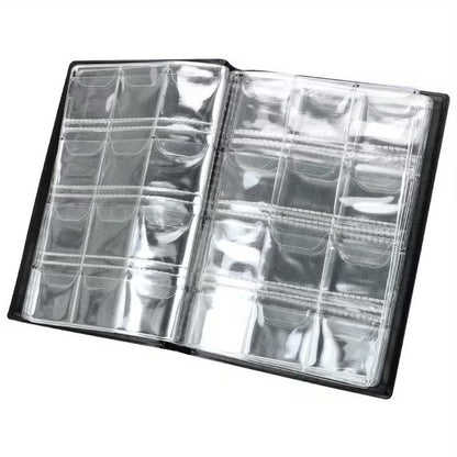 Blue World Coins Small Coin Collection Book Holder Album - 120 Slots 2.9x2.9cm