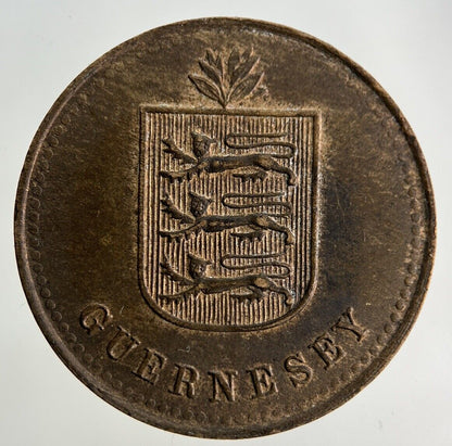 1920 Guernsey 4 Doubles Coin | Fine Collectable Grade