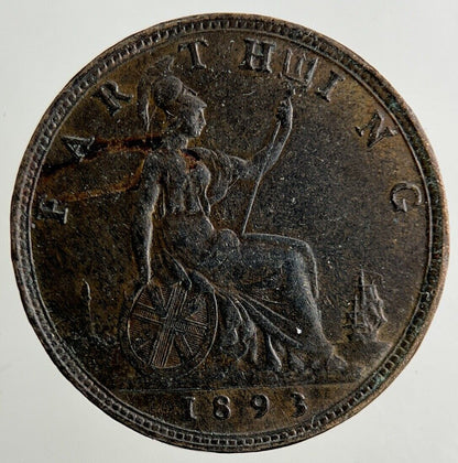1893 Victoria Farthing Coin | Fine Collectable Grade
