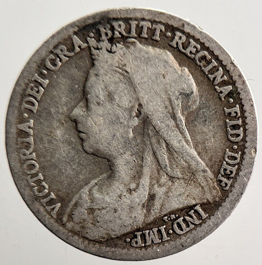 1900 Victoria Threepence Silver Coin | Collectable Grade | a3613