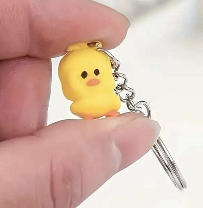 Mini Yellow Rubber Duck Keyring Premium Keychain Gift UK