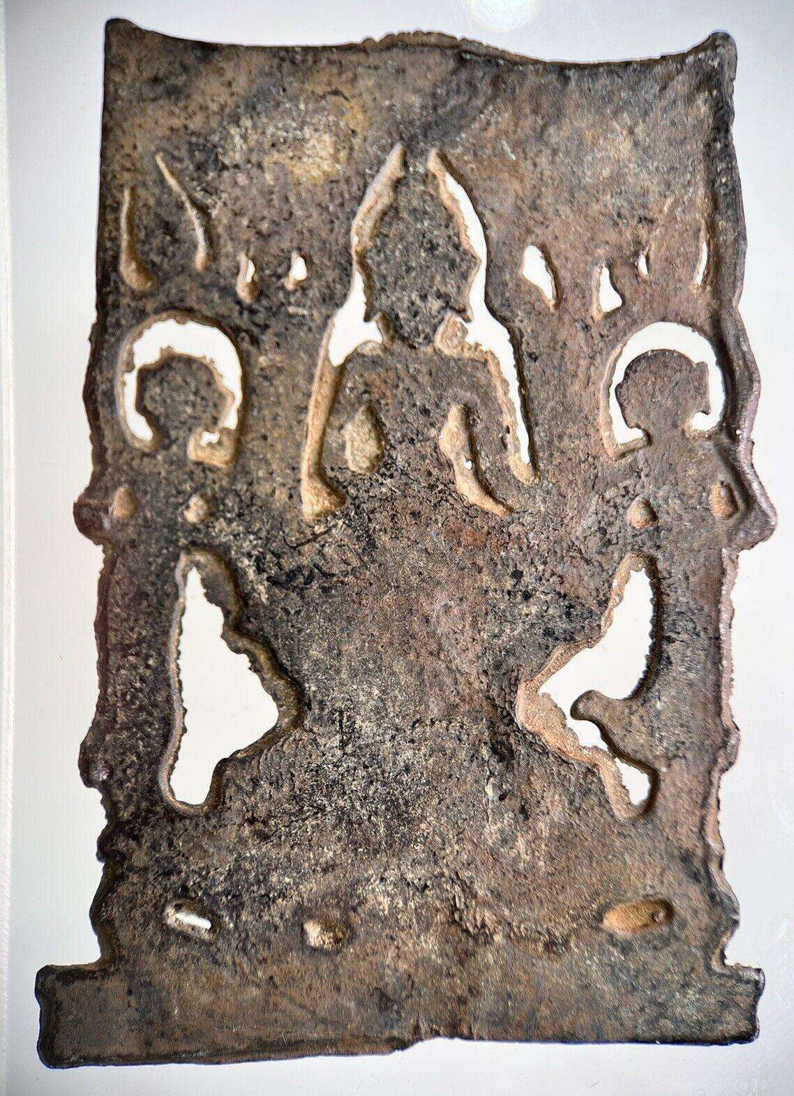 Old Thailand Thai Buddha Charm Metal Statue Amulet | Height 6cm Classic World Coins