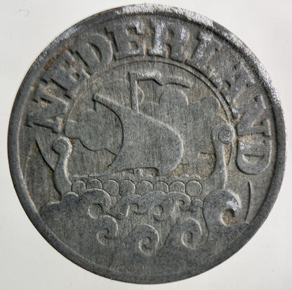 1941 Netherlands 25 Cents Coin | Fine Collectable Grade