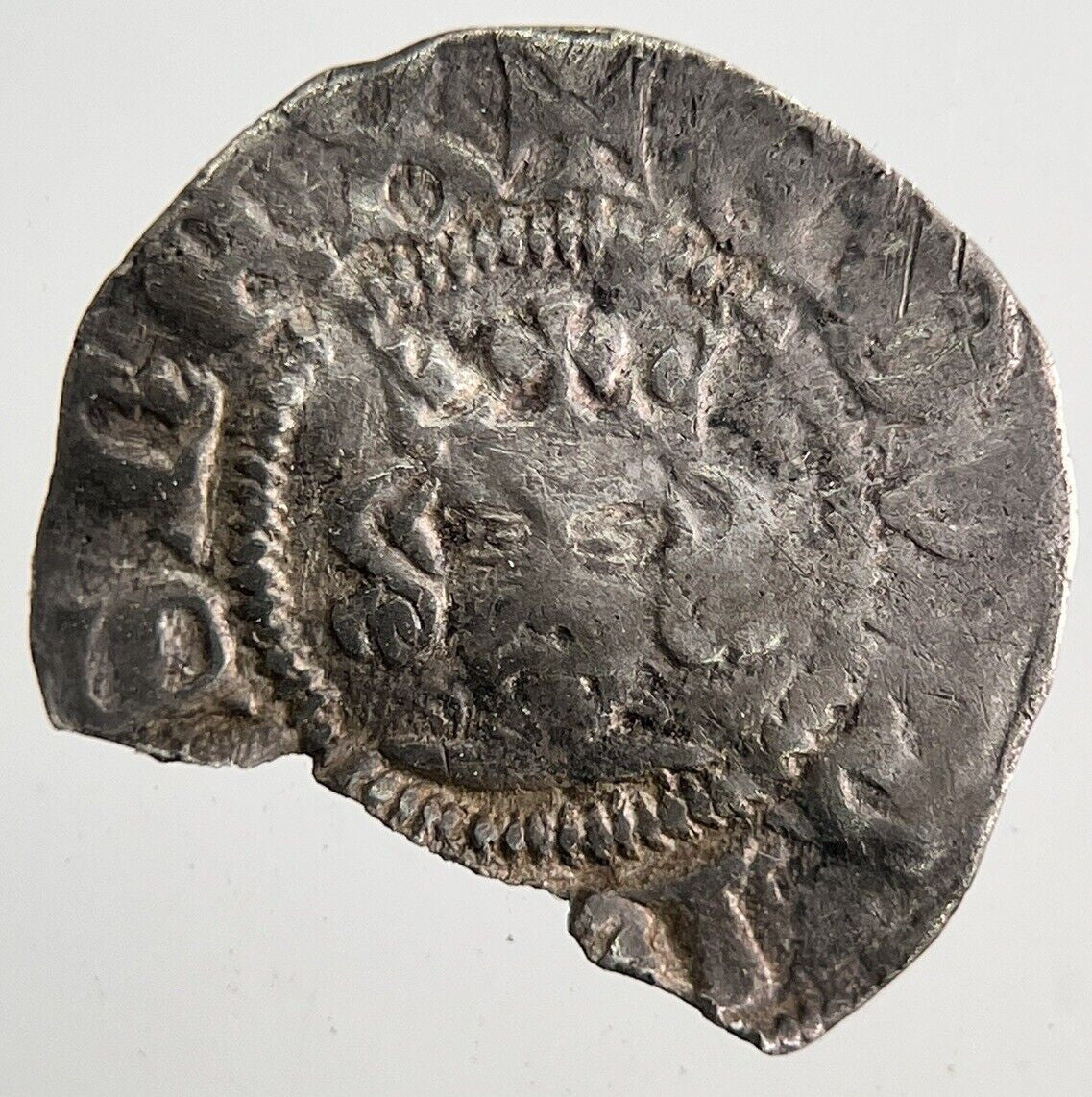 1327 - 77 Edward III Half - Penny Silver Hammered Coin | a6922