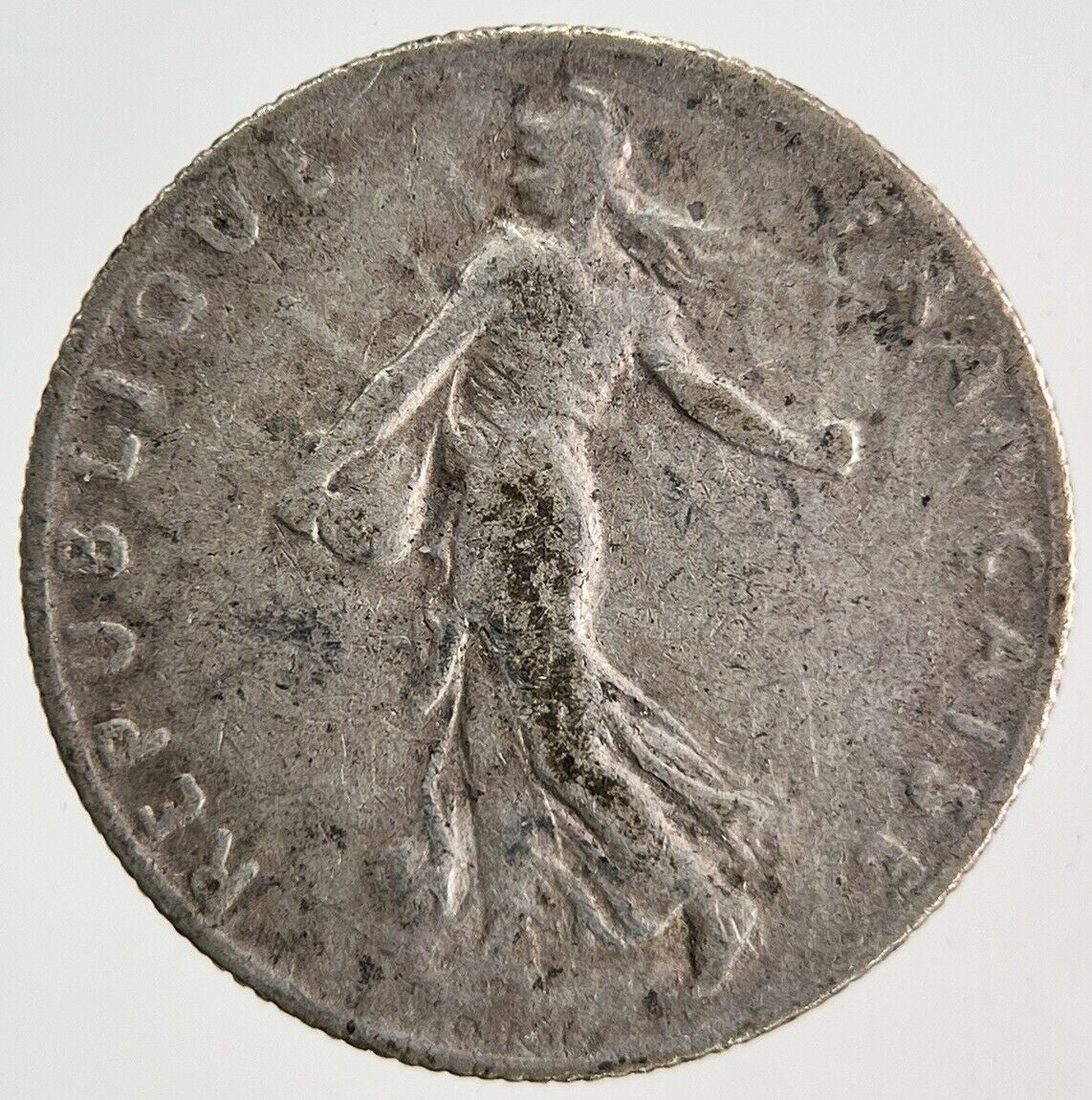 1916 France 50 Centimes Silver Coin | Fine Collectable Grade