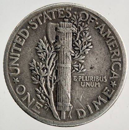 1937 US USA Mercury One Dime Silver Coin | Fine Collectable Grade