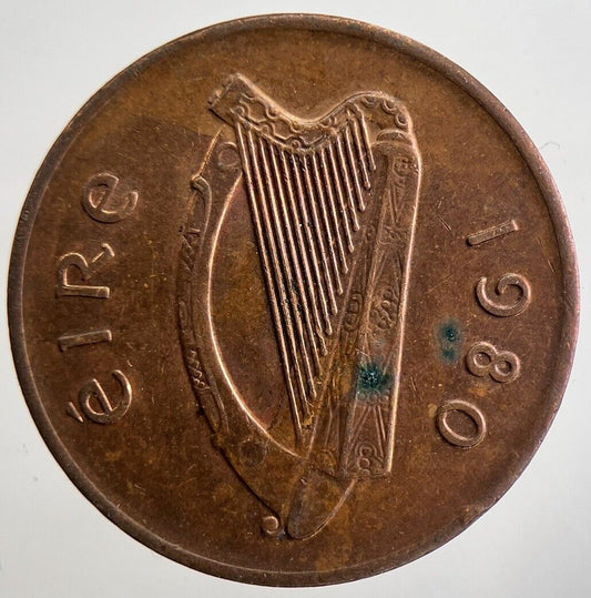 1980 Irish 2p 2 Two - Pence Coin | Very High Grade | a7044
