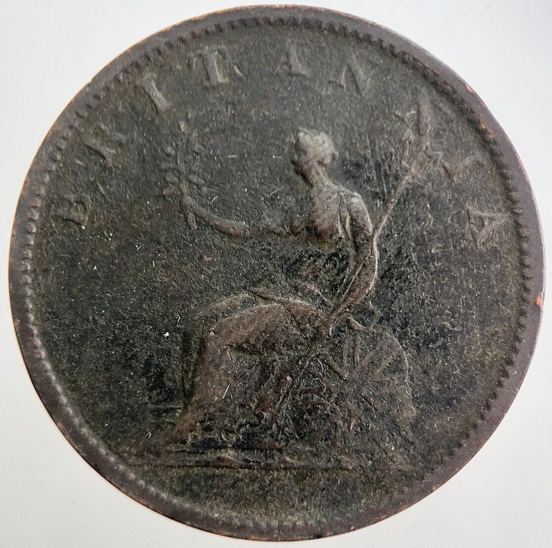 1807 George 3rd III Half - Penny British Coin | Fine Collectable Grade | a7527