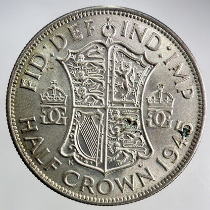 1945 George VI Half - Crown Silver Coin | Very High Grade