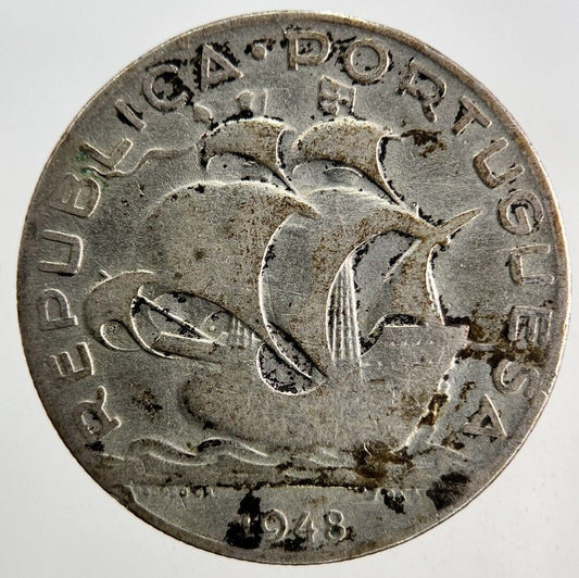 1948 Portugal 5 Escudos Silver Coin | Fine Collectable Grade
