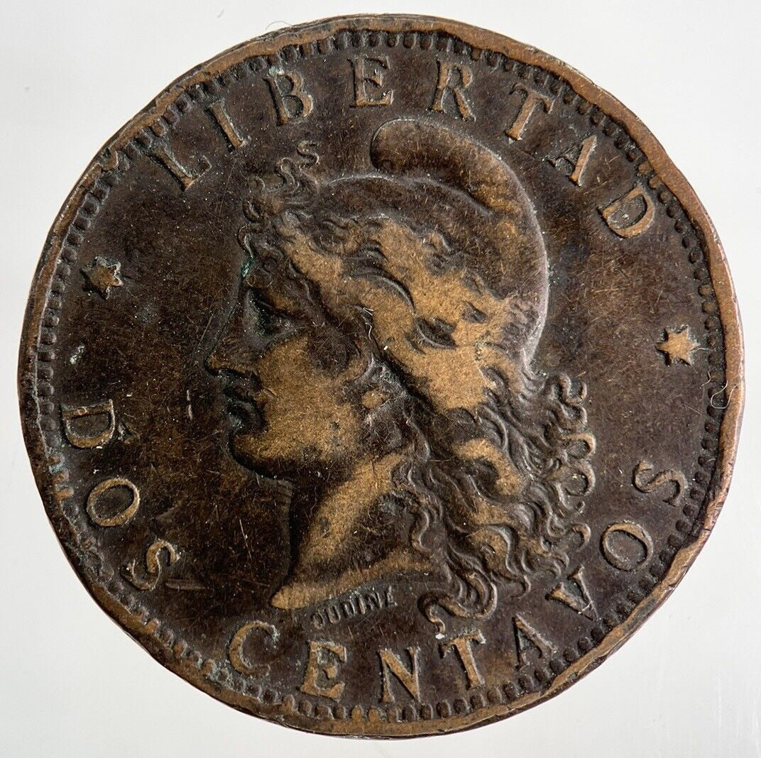 1889 Argentina Dos 2 Centavos Coin | Collectable Grade