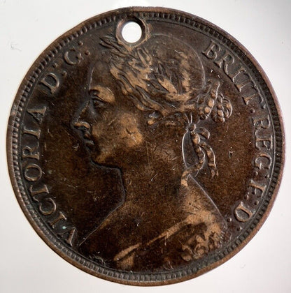 1892 Victoria One Penny Coin | Fine Collectable Grade