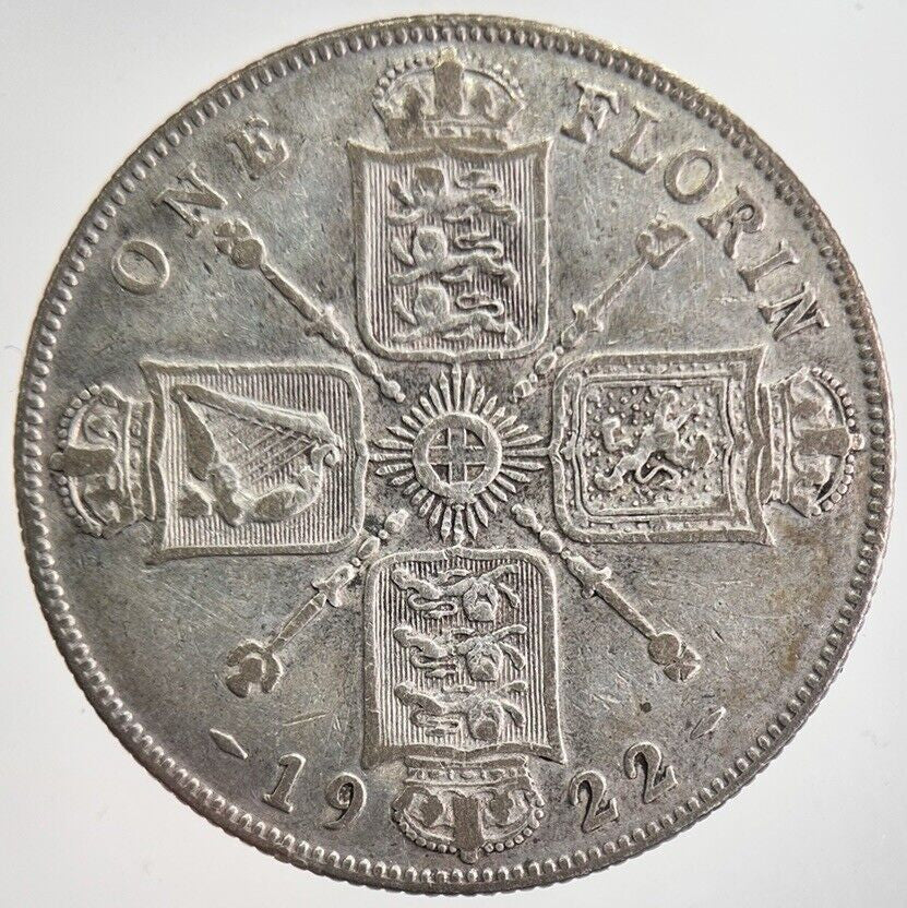 1922 George V Florin Silver Coin | Fine Collectable Grade | a8232