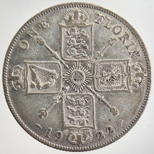 1922 George V Florin Silver Coin | Fine Collectable Grade | a8232