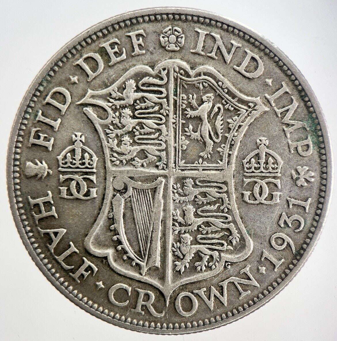 1931 George V Half - Crown Silver Coin | Fine Collectable Grade