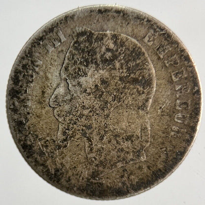 1865 France 50 Centimes Silver Coin | Fair Grade