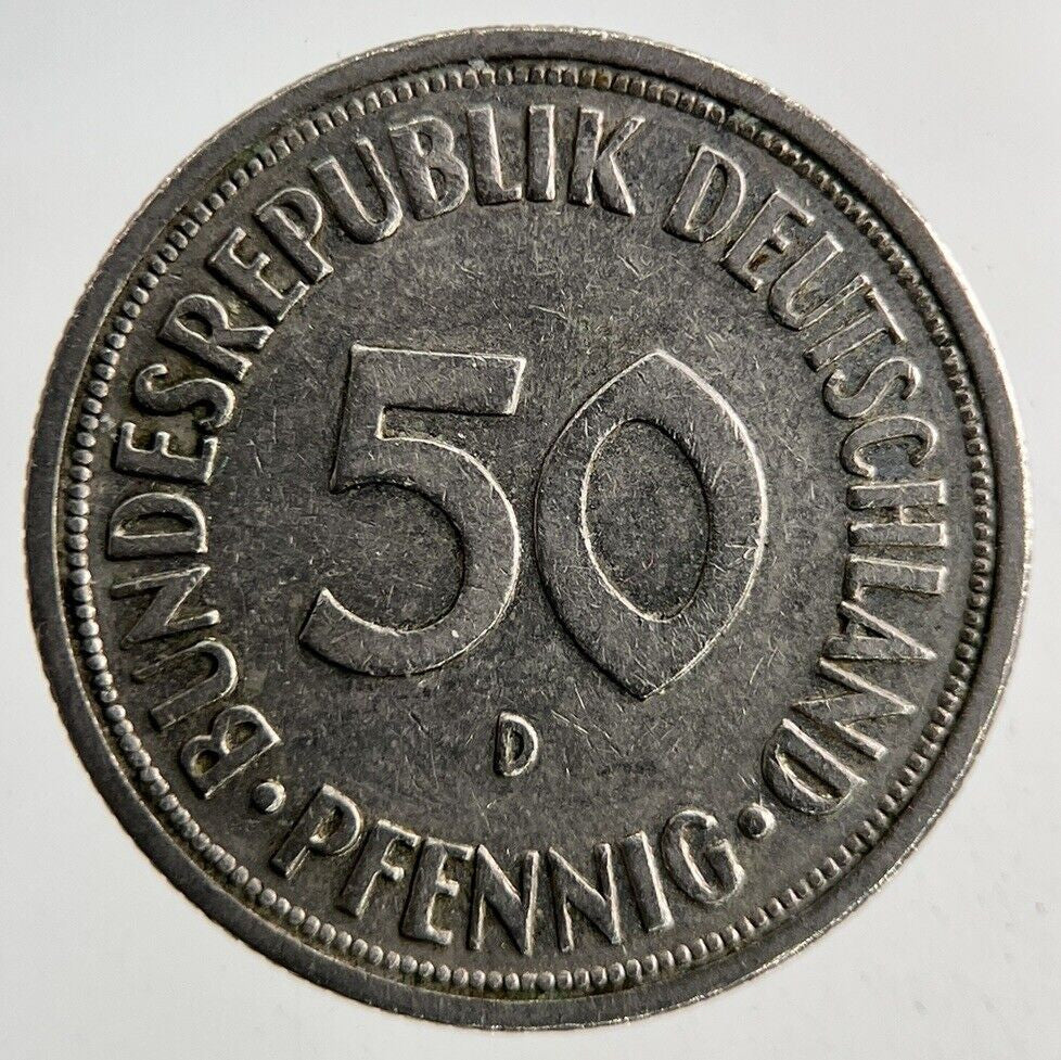 1970 Germany 50 Pfennig Coin | Fine Collectable Grade