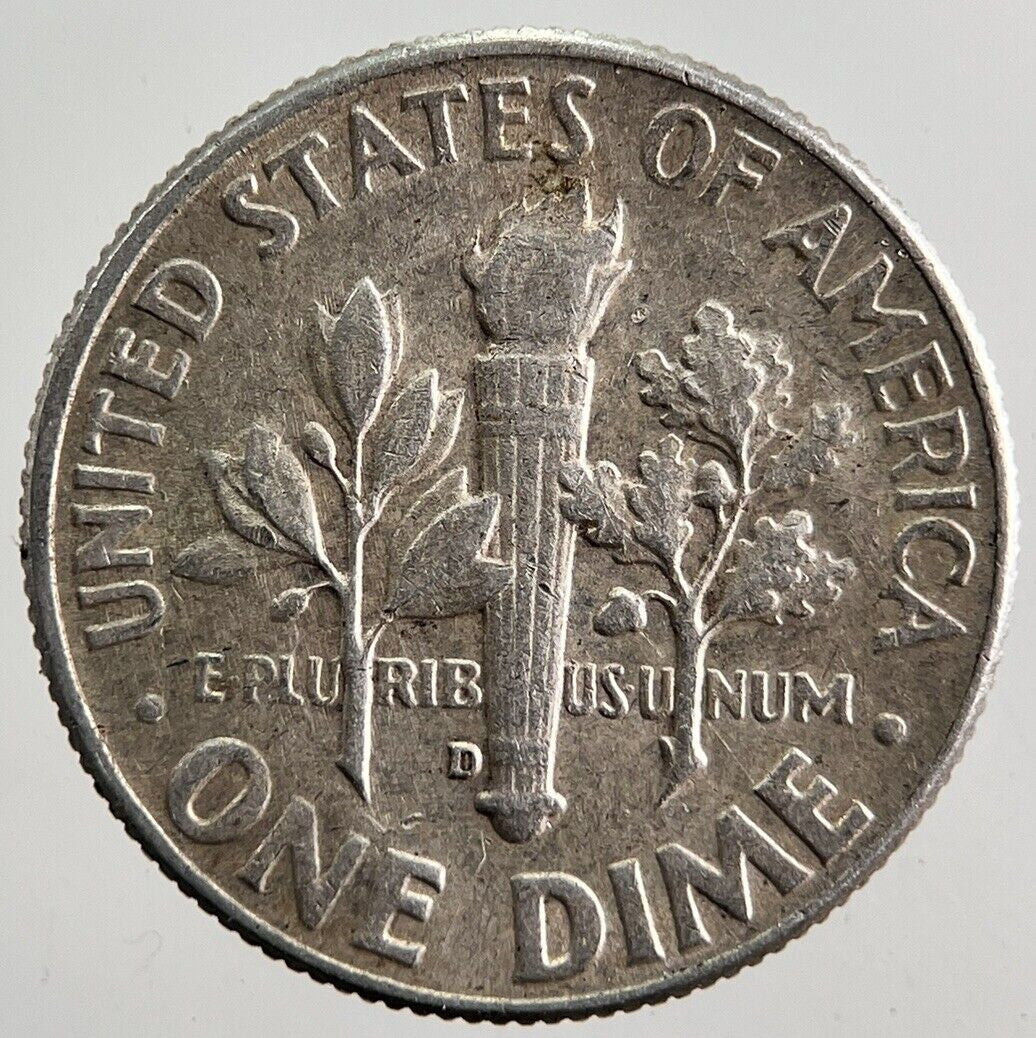 1964 - D US USA Roosevelt Dime Silver Coin | Fine Collectable Grade