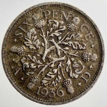 1936 George V Sixpence Silver Coin | Very High Grade | a8563