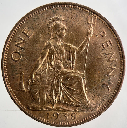 1938 George VI Penny Coin | Very High Grade