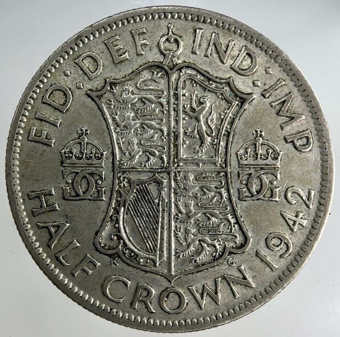 1942 George VI Half - Crown Silver Coin | Fine Collectable Grade