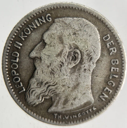 1909 Belgium 50 Cents Silver Coin | Fine Collectable Grade